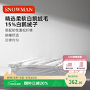 斯诺曼五星级酒店柔软羽绒床垫15%白鹅绒床垫床褥子鹅毛床垫1.8*2m 白色