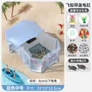 宠尚天 乌龟缸小乌龟活物活体巴西龟中华草龟 【带盖】中号龟缸 蓝+大礼包+2龟