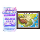 新版 地图 中国地形挂图 中国地图 3D凹凸立体 精雕地形图 高清版 实木带框尺寸126*166