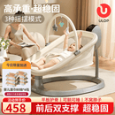 优乐博（ULOP）电动婴儿摇摇椅哄娃神器宝宝摇椅新生儿见面礼实用婴儿用品0-6月 婴幼儿哄睡神器婴儿摇篮摇摇床-K 可躺可睡高承重[蚊帐+玩偶+睡垫]