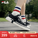 斐乐（FILA）LOOP断层鞋男鞋帆布鞋新款休闲鞋运动板鞋 黑-BK 41