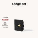 Songmont山下有松山行钱包设计师款皮夹短款卡包夹礼物男女零钱包 烟墨黑 预售20天