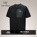 ARC'TERYX始祖鸟 KONSEAL POCKET SS 男子 速干短袖T恤 BLACK / GREY/黑色/灰色 M