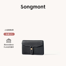 Songmont山下有松循迹系列钱包设计师款皮夹短款卡包夹礼物男女零钱包 烟墨黑