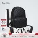 Calvin KleinJeans【520礼物】男士休闲通勤校园ck压印字母拉链大容量双肩包