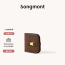 Songmont山下有松山行钱包设计师款皮夹短款卡包夹礼物男女零钱包 檀棕色 预售15天