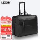 乐上（LEXON）商务拉杆登机箱17.3英寸电脑大容量双层出差旅行包旅行软箱 黑色