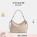 蔻驰（COACH）奥莱女士夏季女包经典标志LAUREL 31号流浪包单肩斜挎包腋下礼物 （升级款）SV/沙黄色/灰褐色