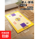 室内篮球隔音垫静音训练家用地垫减震加厚脚步运球拍球无声打篮球 湖人队-球场【成人款/160*230cm】加大加厚|减震隔音