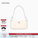Calvin Klein时尚腋下包礼物休闲通勤洋气包包金属字母拉链CK女包单肩法棍包