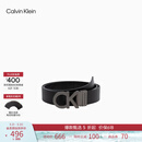 Calvin KleinJeans男士真皮商务休闲ck双面金属字母带头牛皮革腰带皮带礼物