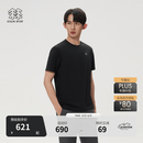 KOLON SPORT/可隆SECO圆领T恤 男士户外消臭防晒UPF50+吸湿速干短袖上衣 LHRT6MTT27-BK 黑色 XL 180/100A
