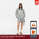 RE'VAN芮范设计师款柔糯风镂空花纹不规则裙摆短裙套装RK32403226 灰色 S /36