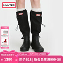 HUNTER女靴经典惠灵顿高筒靴防水防滑户外露营鞋靴休闲鞋雨鞋女鞋 黑色/BLK -鞋口新增猪鼻扣 38