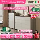 凯萨罗列  KSALOY五斗八斗柜实木柜意式极简卧室客厅轻奢床尾靠墙储物柜高端收纳柜 五斗柜+1.6米八斗柜【卡其灰色】 【FAS级环保+不沾指纹烤漆】