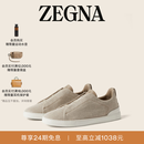 Zegna[24期免息]杰尼亚男鞋棉 亚麻及皮革Triple Stitch™奢华休闲鞋 浅米色 40 (6)