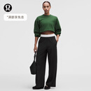 lululemon丨Swift 女士阔腿裤 *腰部徽标 *常规款 LW5HEVS 黑/白 S