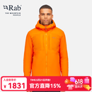 RabRAB睿坡Xenair Alpine男士防泼水透气棉衣户外运动棉服夹克QIP-09 橙色-MAM M