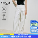 艾诺丝雅诗【商场同款】2026年夏季新款高腰新疆棉白色阔腿牛仔裤女50423243 白色 M