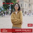 EP雅莹女装 精纺羊毛半拉链宽松套头衫毛衣针织衫商场同款9575A 黄色 XL
