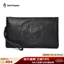 暇步士（Hush Puppies）手包男士休闲经典狗狗标志商务出差真皮大容量手拿包生日礼物