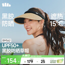 蕉下（beneunder）遮阳帽子草帽防晒帽女防紫外线太阳帽空顶帽黑胶BM562草藤棕