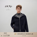 1436 Travel Business 2025秋冬精纺连帽印花双提男开衫 藏蓝 L