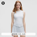 lululemon丨Hold Tight 女士紧身剪裁圆领背心 LW1FJ4S 白淀粉蓝细条纹 M /8