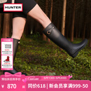 HUNTER雨靴Refined高筒靴金属孔圈防滑防水户外廋腿长筒靴女鞋 黑色/BLK 36