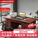 洛来宝木质油漆办公桌带抽屉写字桌台式职员财务1.4米办公桌单人