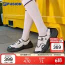 FILA FUSION斐乐潮牌玛丽珍凉鞋女鞋凉拖魔术贴海螺沙滩鞋