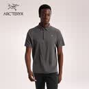ARC'TERYX始祖鸟 CORMAC POLO SS 轻量 男子 短袖POLO衫 BLACK HEATHER/黑灰色 XL