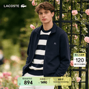 LACOSTE法国鳄鱼男装26春夏新款简约翻领拉链卫衣外套|SH0846 166/藏青色 M 4