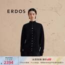 ERDOS 轻薄外套宽松减龄精纺弹力高领针织开衫女羊绒衫 黑 L 170/88A