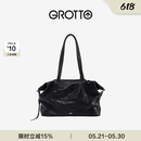 GROTTO个乐26年新款WEEKEND TOTE托特包大容量短途差旅时尚行李收纳袋 经典黑L
