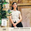 珂莱蒂尔白色短袖蕾丝上衣女设计感小众法式精致小衫2026夏季新款 本白色 M