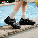 FILA贝果凉鞋|斐乐运动凉鞋女鞋2026夏新款透气厚底沙滩鞋运动鞋 黑/标准白-BC 38