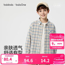 巴拉巴拉童装儿童长袖衬衫宝宝衣服女男童2026新款春装上衣衬衣外套格子衫
