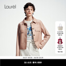 Laurèl【羊皮革】新款极光粉短款皮衣女LWL361X01100 蜜粉色 M 165/88A