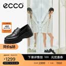 爱步（ECCO）乐福鞋 时尚厚底增高休闲皮鞋女 踪迹30女鞋系列220723 黑色 37
