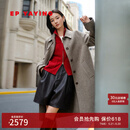 EP雅莹毛呢大衣女 100纯羊毛静奢风中长款外套 商场同款8305A 驼色 M