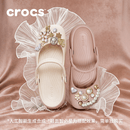 卡骆驰（CROCS）白鹿同款经典芭蕾鞋舒适轻便休闲鞋女鞋|211994 粉笔色-0WV 36 /37(230mm)