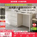 全友家居斗柜原木奶油风多用置物柜可变书桌隔厅柜家用收纳储物柜子