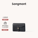 Songmont山下有松循迹系列钱包设计师款皮夹短款卡包夹礼物男女零钱包 烟墨黑