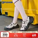 FILA FUSION斐乐潮牌玛丽珍凉鞋女鞋凉拖魔术贴海螺沙滩鞋