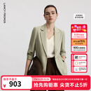 朗姿【Basic衣橱】律师系列气质职业通勤时尚百搭西装西服上衣 卡其绿色 L
