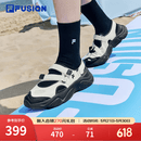斐乐（FILA）FUSION斐乐玛丽珍凉鞋女鞋凉拖魔术贴海螺沙滩鞋 微白/黑-WB 37.5