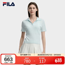FILA 斐乐官方女子编织衫2026夏季新款时尚休闲简约修身短袖上衣