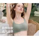 嫚熙（EMXEE）低敏小冰杯孕妇孕期内衣聚拢防下垂产后文胸 砂砾黄 XL 矿青绿 S