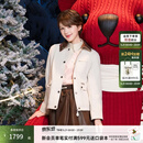Teenie Weenie【赵露思同款】小熊女装棉服26春季新款巴恩两件套灯芯绒翻领棉衣 象牙白 S